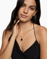 Albion® Pendant in 18K Yellow Gold with Black Onyx and Diamonds, 15mm